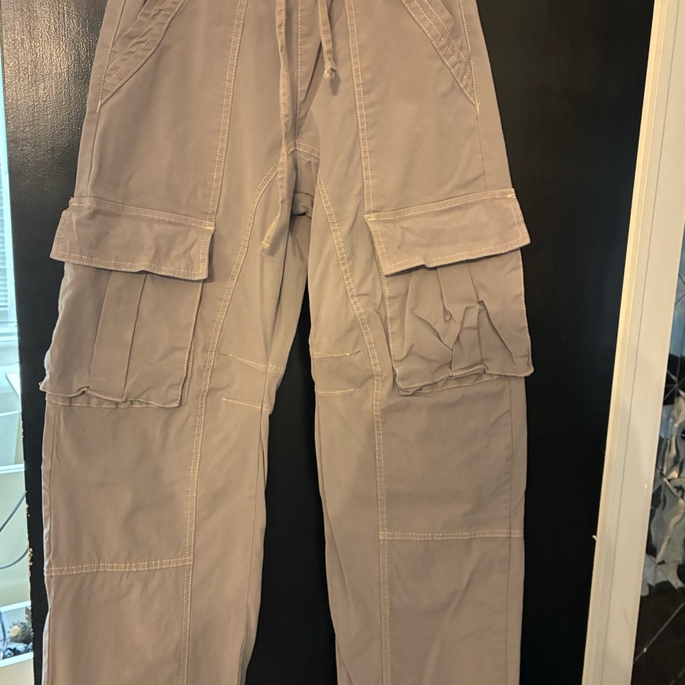 Zara Women's Cargo Pants - Light Gray